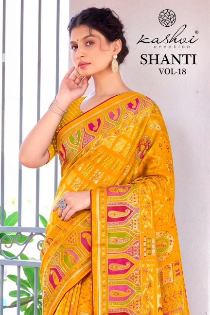 Kashvi shanti vol-18 low cost sarees wholesale